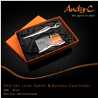 Andy C Emerge Range Desk Set: L/opener & Bus. Card holder